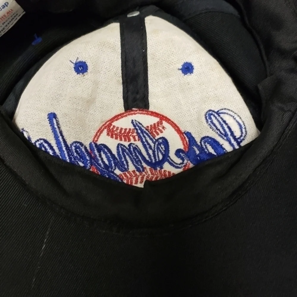 Sams‎ Cap Baseball Hat Los Angeles Embroidered Black Blue Baseball Flame